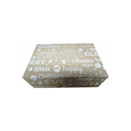 caja para regalo navideña leyenda ingles