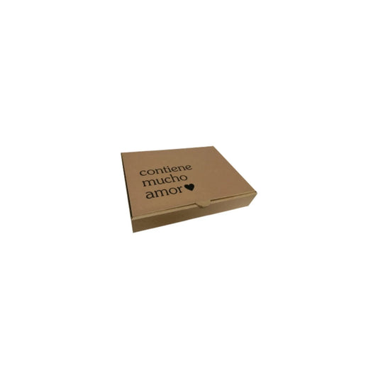 caja para regalo tipo pizza contiene mucho amor 