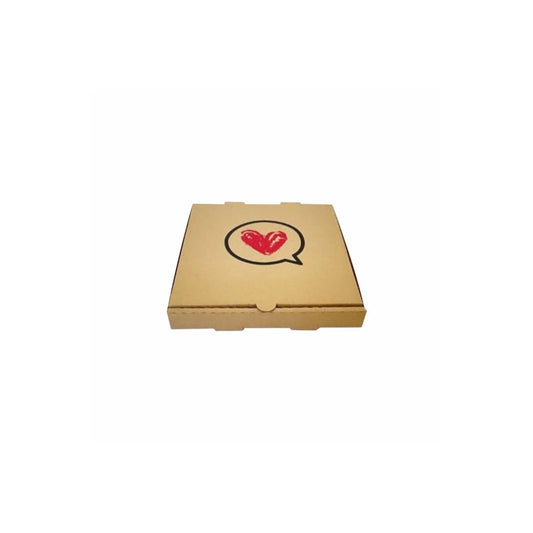 caja para regalo tipo pizza corazon rojo