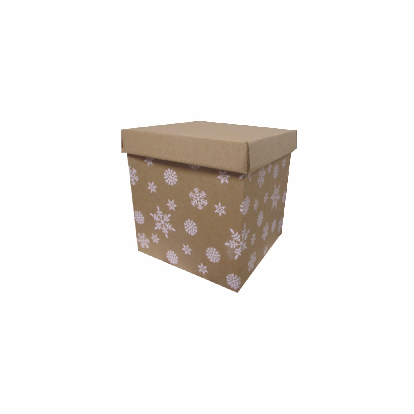 Caja Cubo Decorada Navideña
