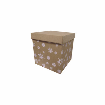 Caja Cubo Decorada Navideña