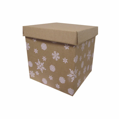 Caja Cubo Decorada Navideña
