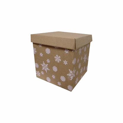 Caja Cubo Decorada Navideña