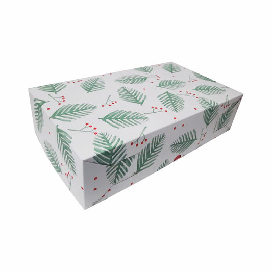 Caja para Regalo Hojas Navidad