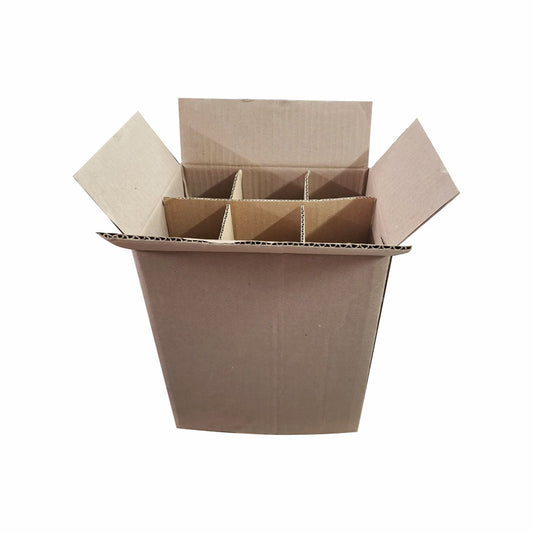 Caja para 6 botellas con separador