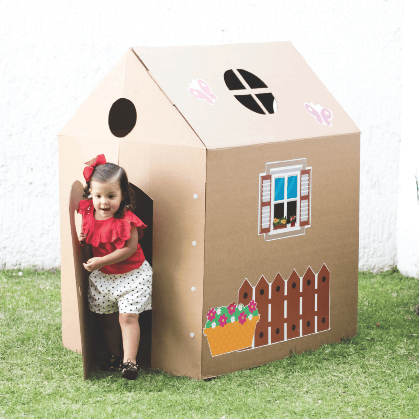 Casita en cartón corrugado kraft