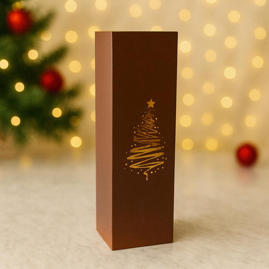 10 Cerillera Navidad Pino Dorado Med. 33x9.2x10cm