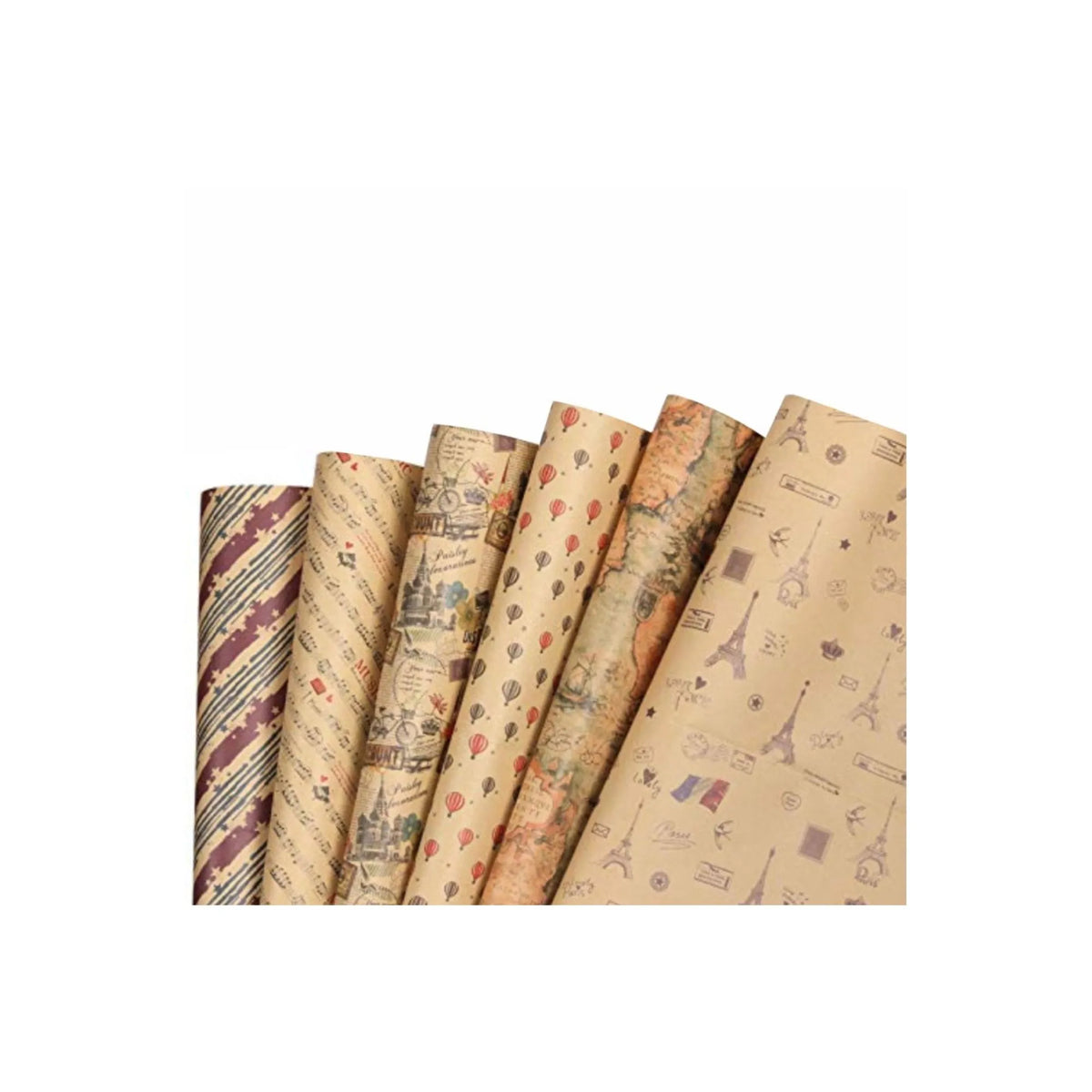 papel para regalo kraft varios diseños 